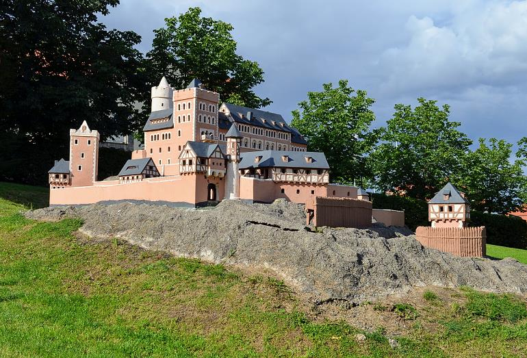 Modell der Burg Anhalt in Ballenstedt